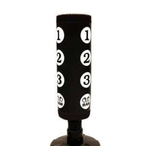 RAM C Saco de boxeo de pie y zonas de golpe negro