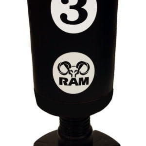 RAM C Saco de boxeo de pie y zonas de golpe negro