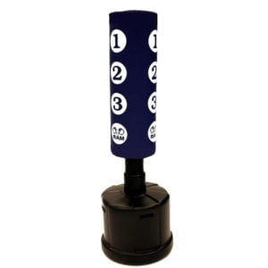 RAM C Saco de boxeo de pie y zonas de golpe azul